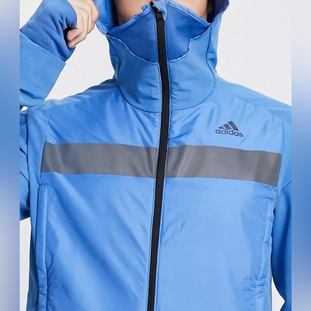 ADIDAS COLD.RDY INSULATED HOODED RUNNING JACKET w/ REFLECTIVE DETAILS sz XL - Picture 8 of 16